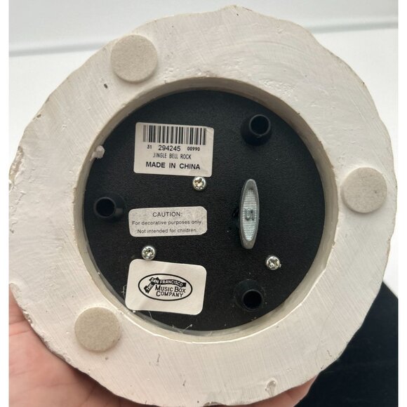 Jingle Bell Rock Christmas Music Box With Snowmen & Reindeer Figurine - Picture 3 of 3